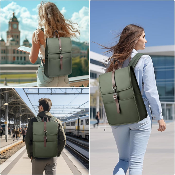 Laptop Rucksack Herren Damen, Rucksack mit Laptopfach mit USB-Anschluss für 15,6 Zoll Laptop, Elegan