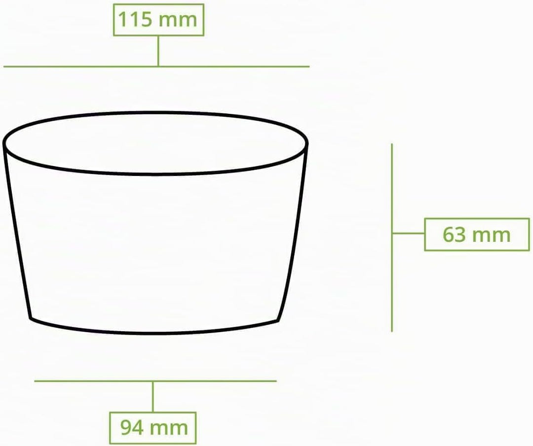 BIZOYG ecológico universal cartón desechable cuencos helado, postre, Fingerfood, Snacks 25x tazones