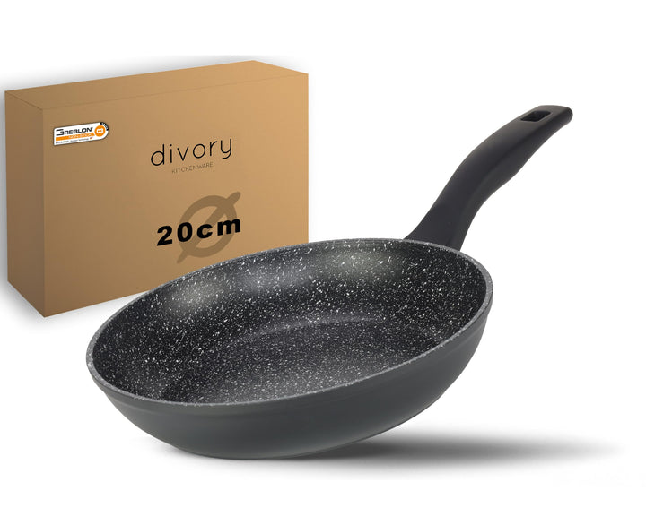 DIVORY beschichtete Bratpfanne – Antihaft beschichtete Pfanne für alle Herdarten – Universalpfanne S