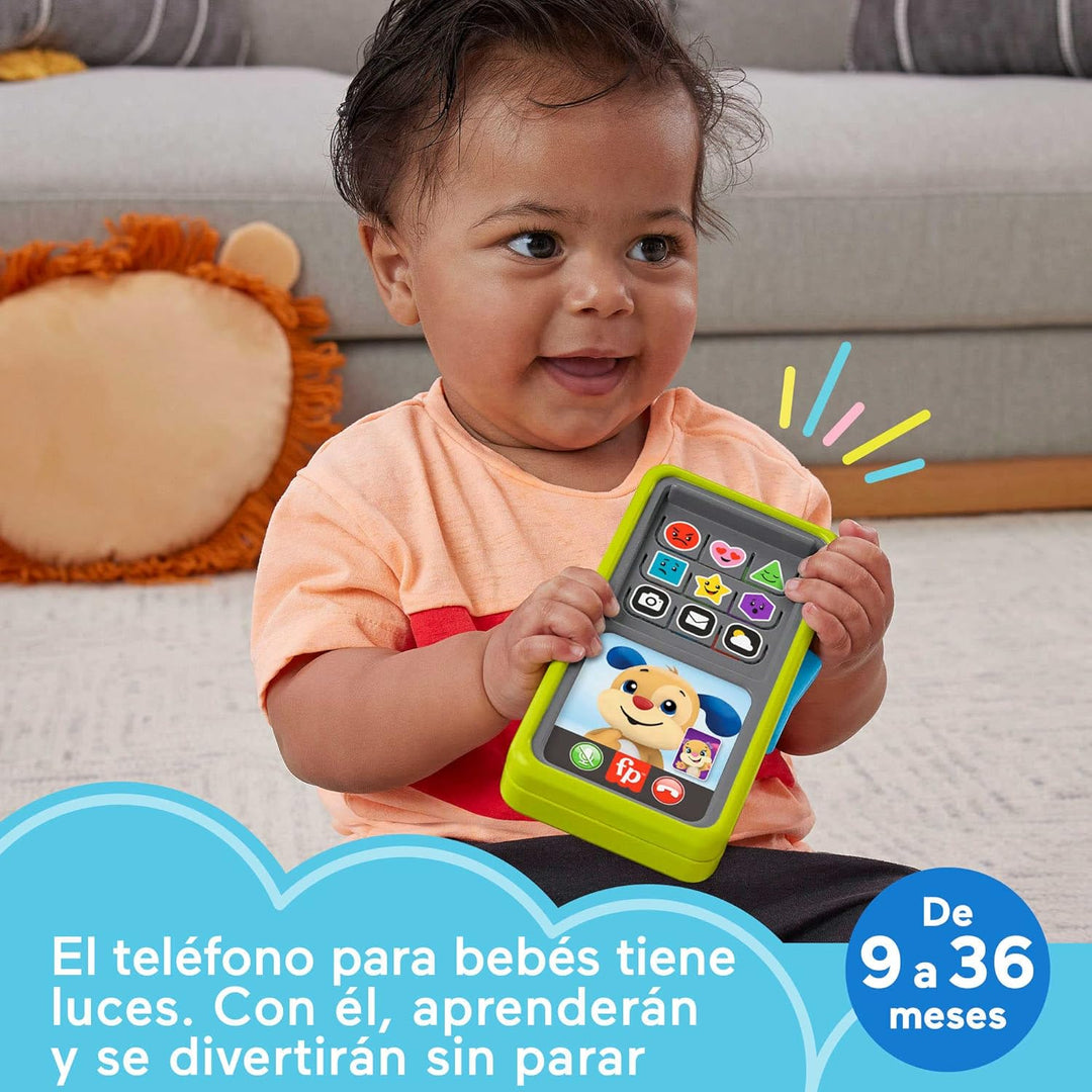 Fisher-Price Lernspass 2-in-1 Smartphone - Spielzeugtelefon mit Lichtern und 75+ Liedern, Version: E