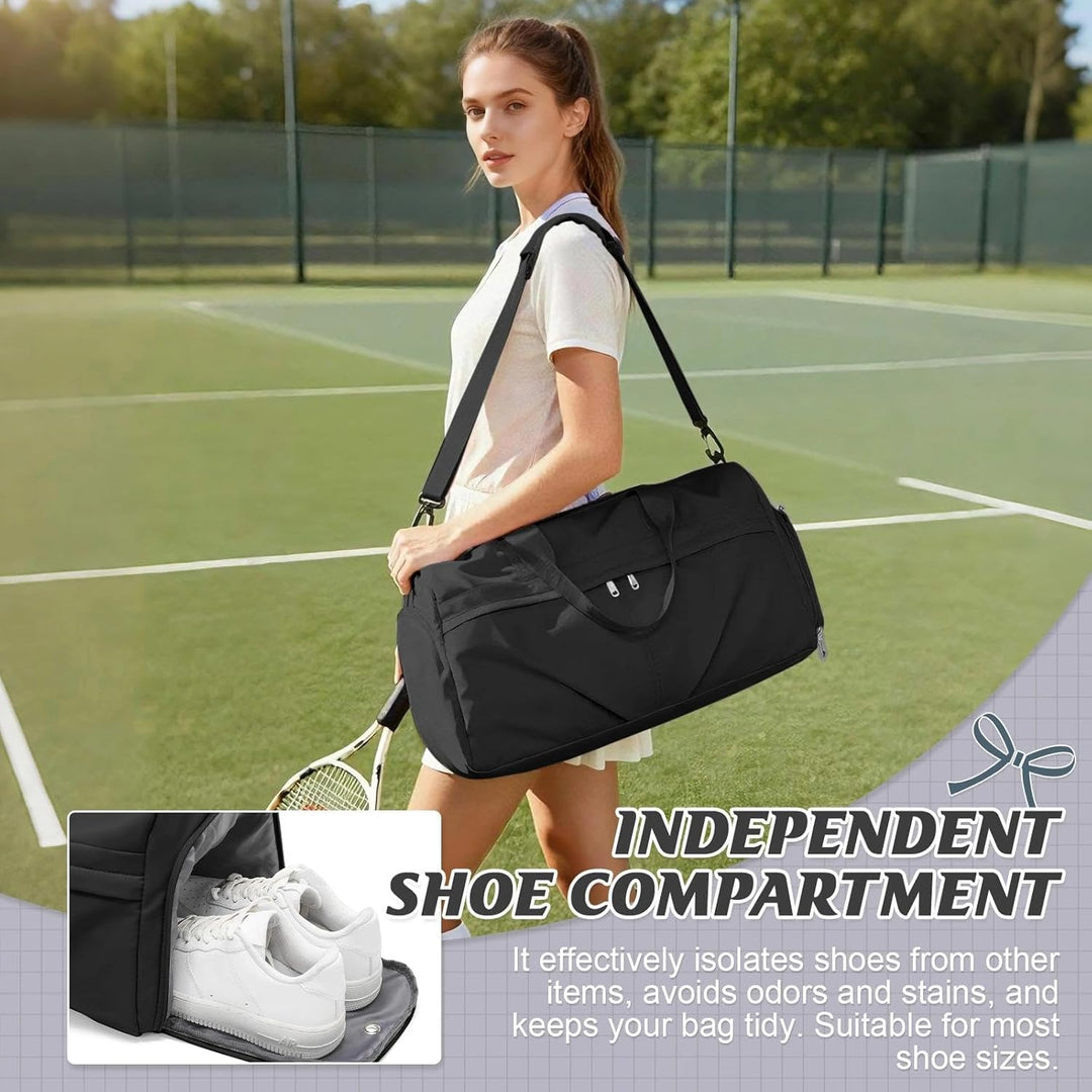HYC00 Sport Duffel Bag Damen Sporttasche mit Schuhfach Reisetasche Damen Weekender Travel Bag Handge