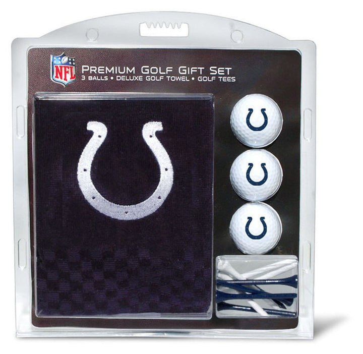 Team Golf NFL Geschenkset Besticktes Golf-Handtuch, 3 Golfbälle und 14 Golf-Tees 6,5 cm Regulierung,