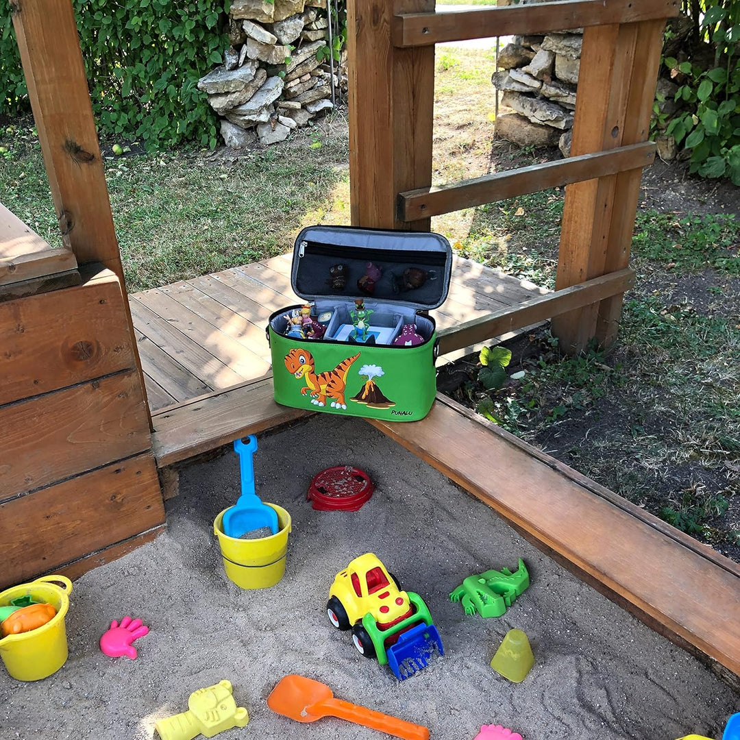 PUNALU Tasche für Toniebox, Platz für 30 Tonies, Ladegerät und Kopfhörer Toniebox Tasche (Dinosaurie