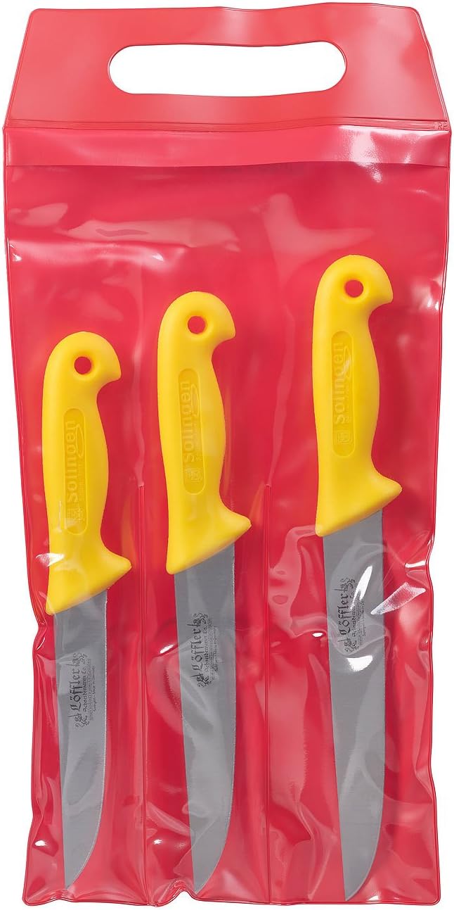 Löffler Schneidewaren Co. Schlachtmesser: 3er-Set Solinger Edelstahl-Metzgermesser, 6, 7 & 8 Zoll (S