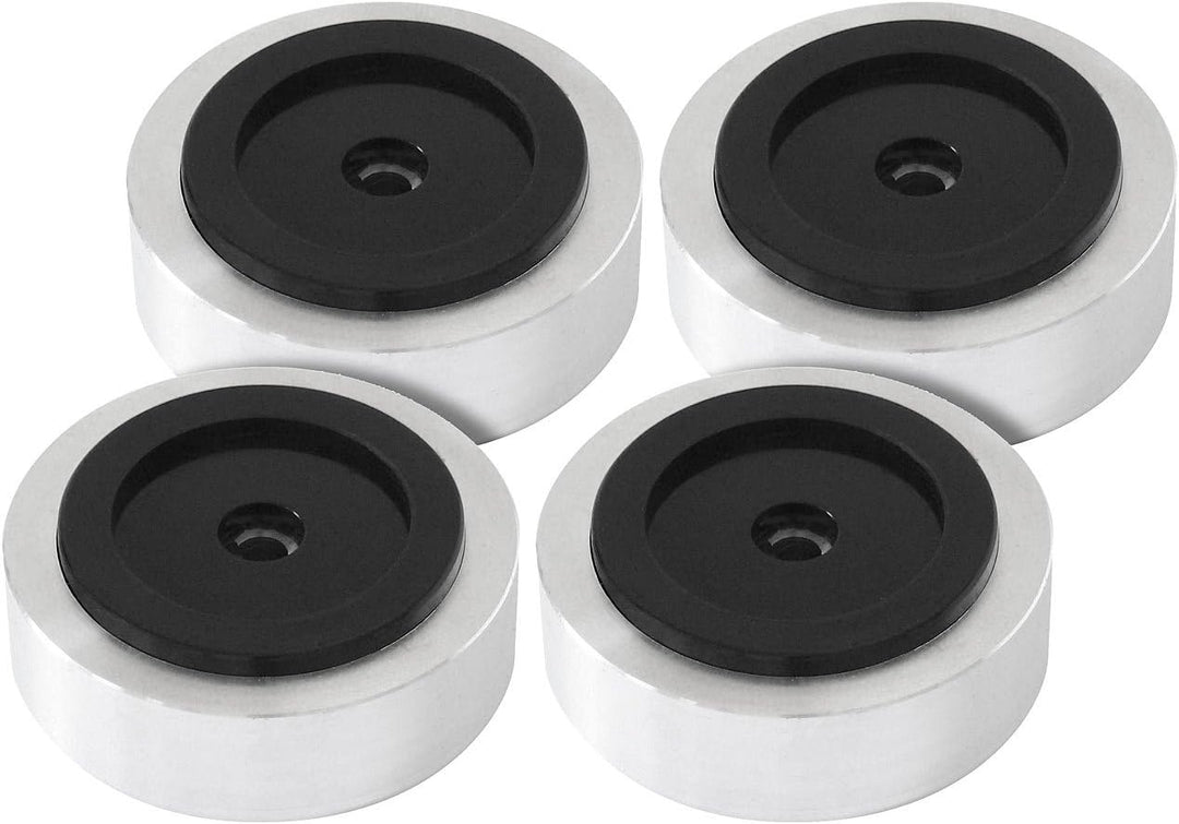 Dynavox Aluminium-Füsse für HiFi-Geräte, 4er-Set, polierte Füsse mit hoher Stabilität und Gummi-Dämp
