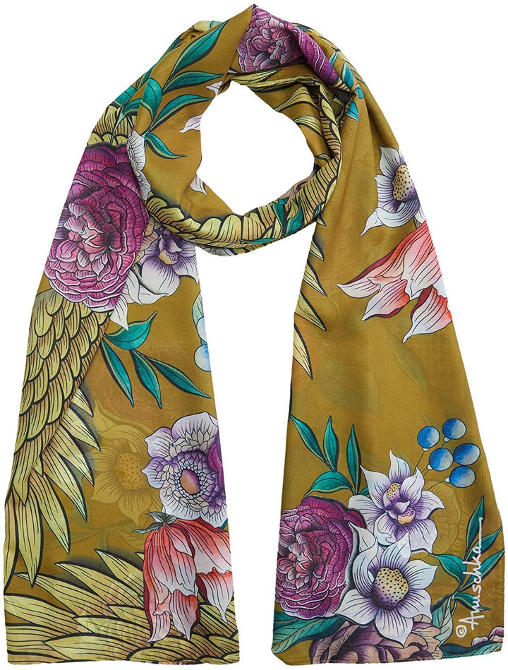 Anuschka Chiffon Schal - 60 x 182 cm - Gedrucktes Kunstmotiv, Angel Wings