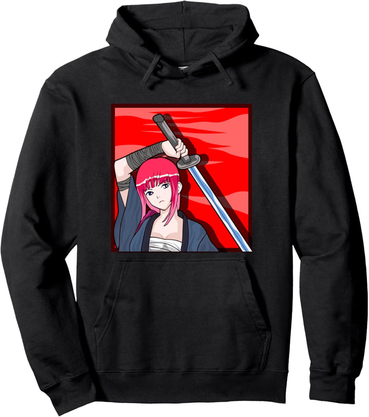 Anime Samurai Girl - Web & Anime Pullover Hoodie