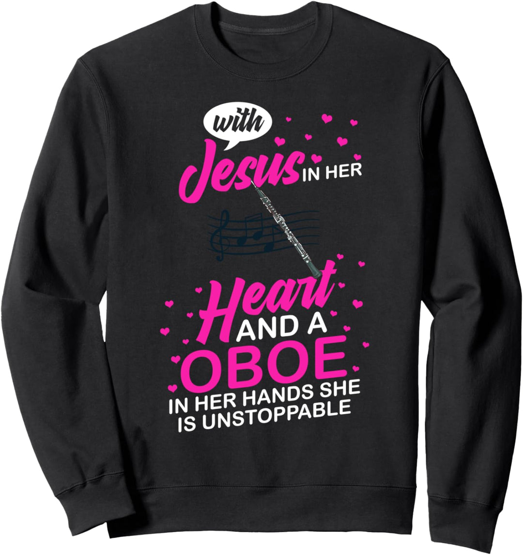 Oboe Instrument Musikspieler Anfänger Lektion Oboist Sweatshirt