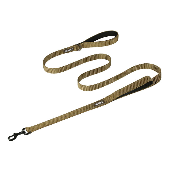 OneTigris doppel-Hundeleine mit reflektierenden Streifen M(182cm) Braun, M(182cm) Braun