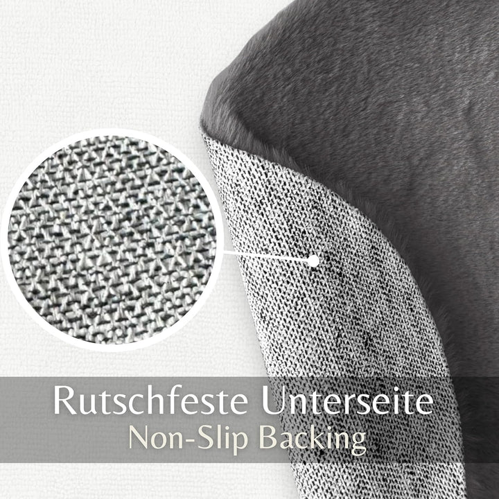 Teppich Wölkchen Fellteppich, Kunstfell Teppich Waschbar, Hasenfell Imitat, Kaninchenfell, Kurzfell