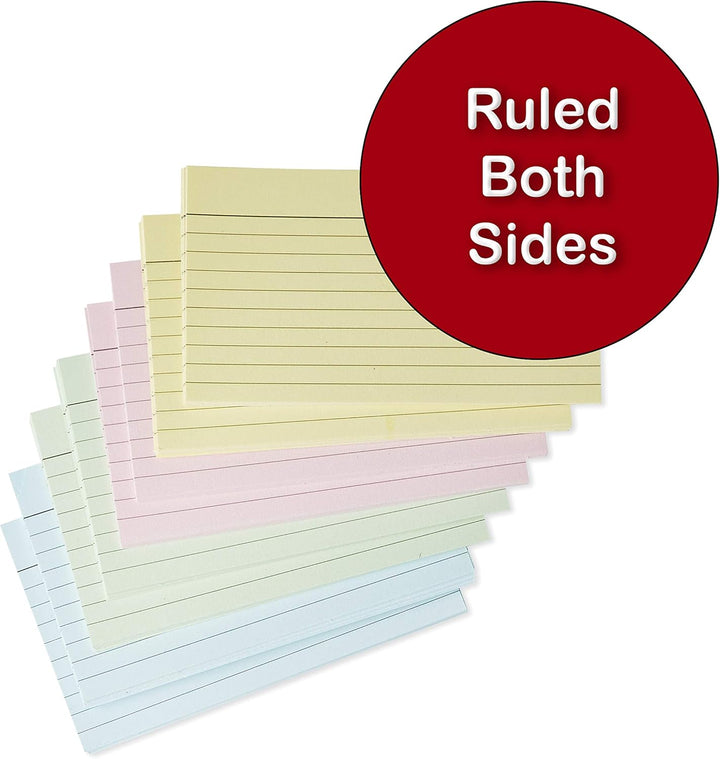 [1000 Stück] Karteikarten A7 Liniert Farbige | Lernkarten A7 Liniert Farbige | Karteikarten Gross (5