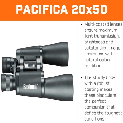 Bushnell - Pacifica - 20x50 - Schwarz - Porroprisma - Superstarkes Fernglas - Vogelbeobachtung - Sig