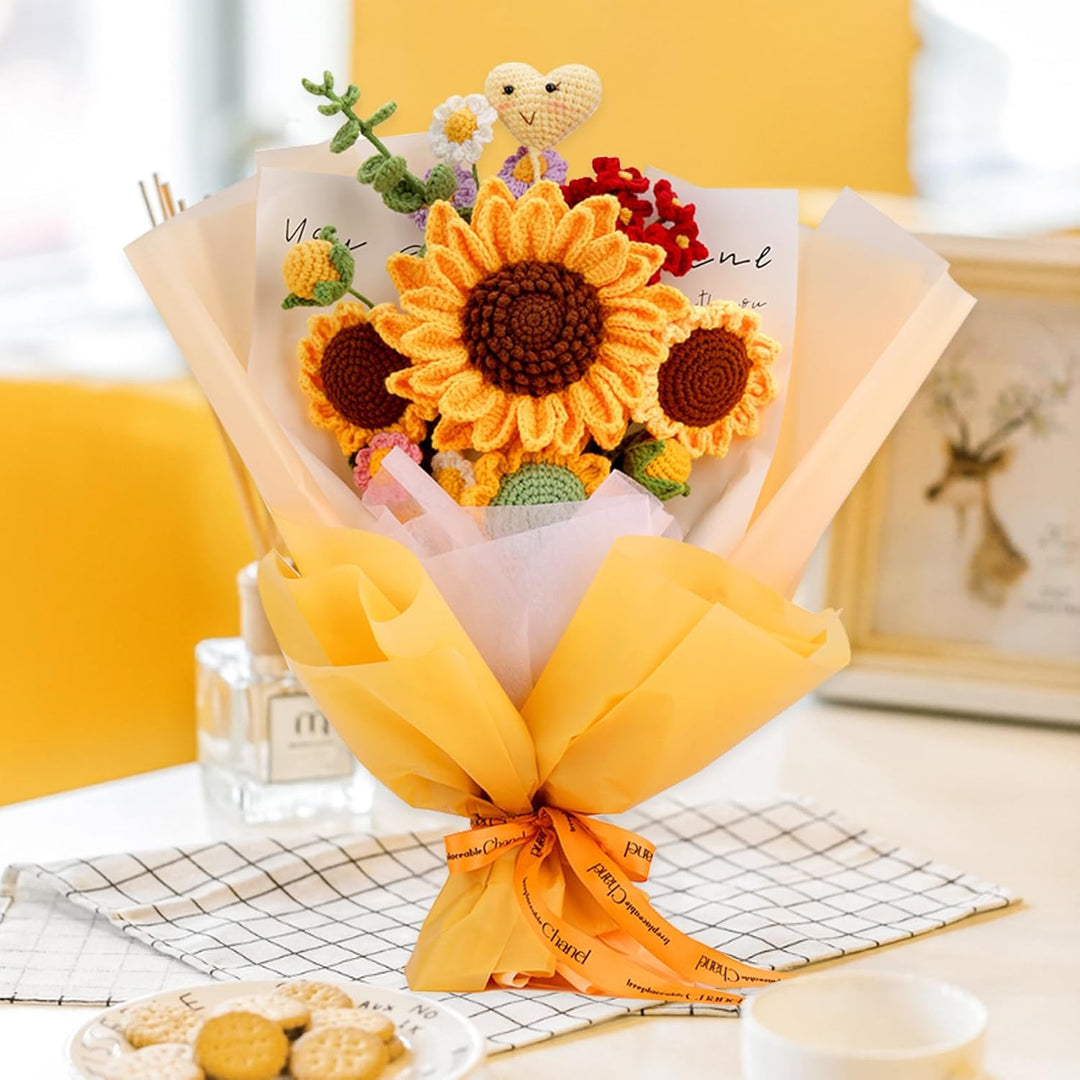 ASTNIC Häkelset für Anfänger, komplettes Blumen Häkelset für Anfänger Erwachsene, Blumenstrauss Häke