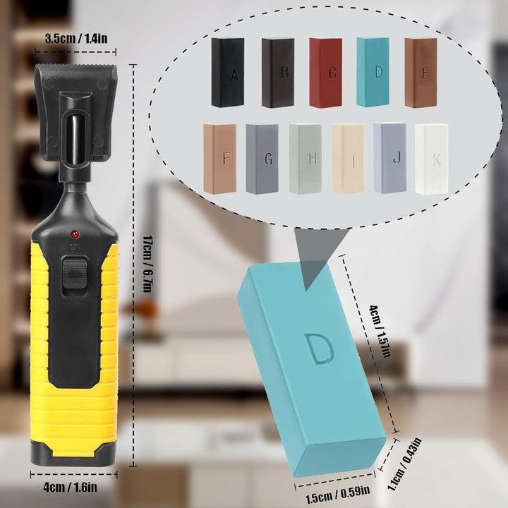 Fliesen Reparatur, Set für Steingut, Kacheln, Keramik Reparatur, Hartwachs Reparaturset mit Wachssch