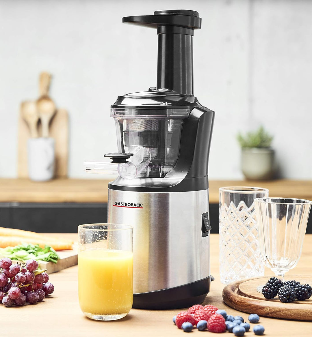 GASTROBACK Slow Juicer Advanced Vital, Schwarz, Silber