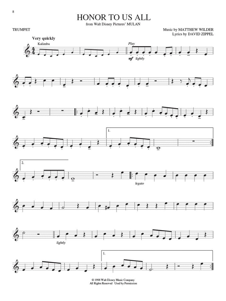 Disney Greats: For Trumpet Instrumental Play-Along Pack, Musiknoten