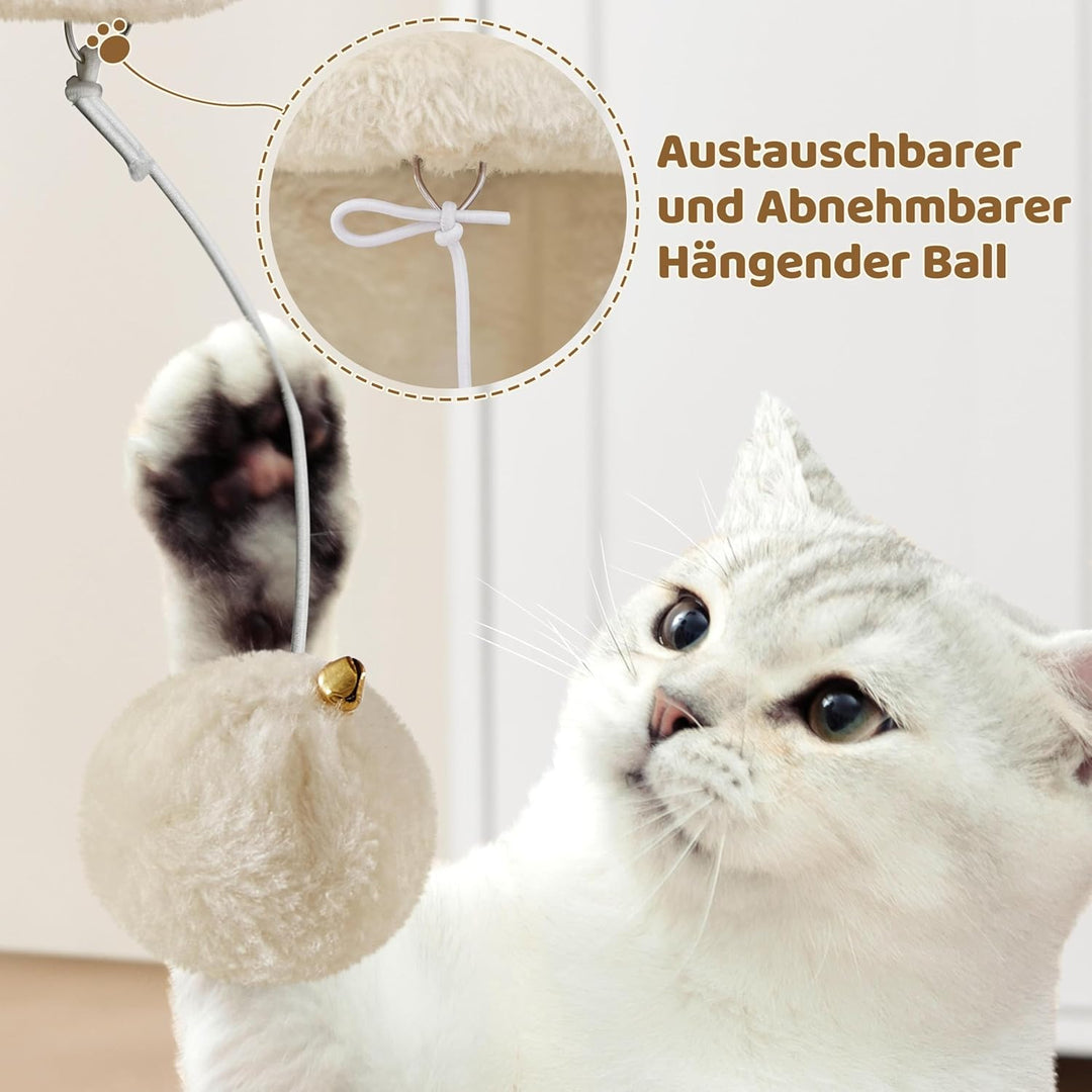 Yaheetech Kratzbaum 60 cm Kleiner Katzenkratzbaum, mit Katzenhöhle Plüsch Sisal, Katzenbaum Katzenmö