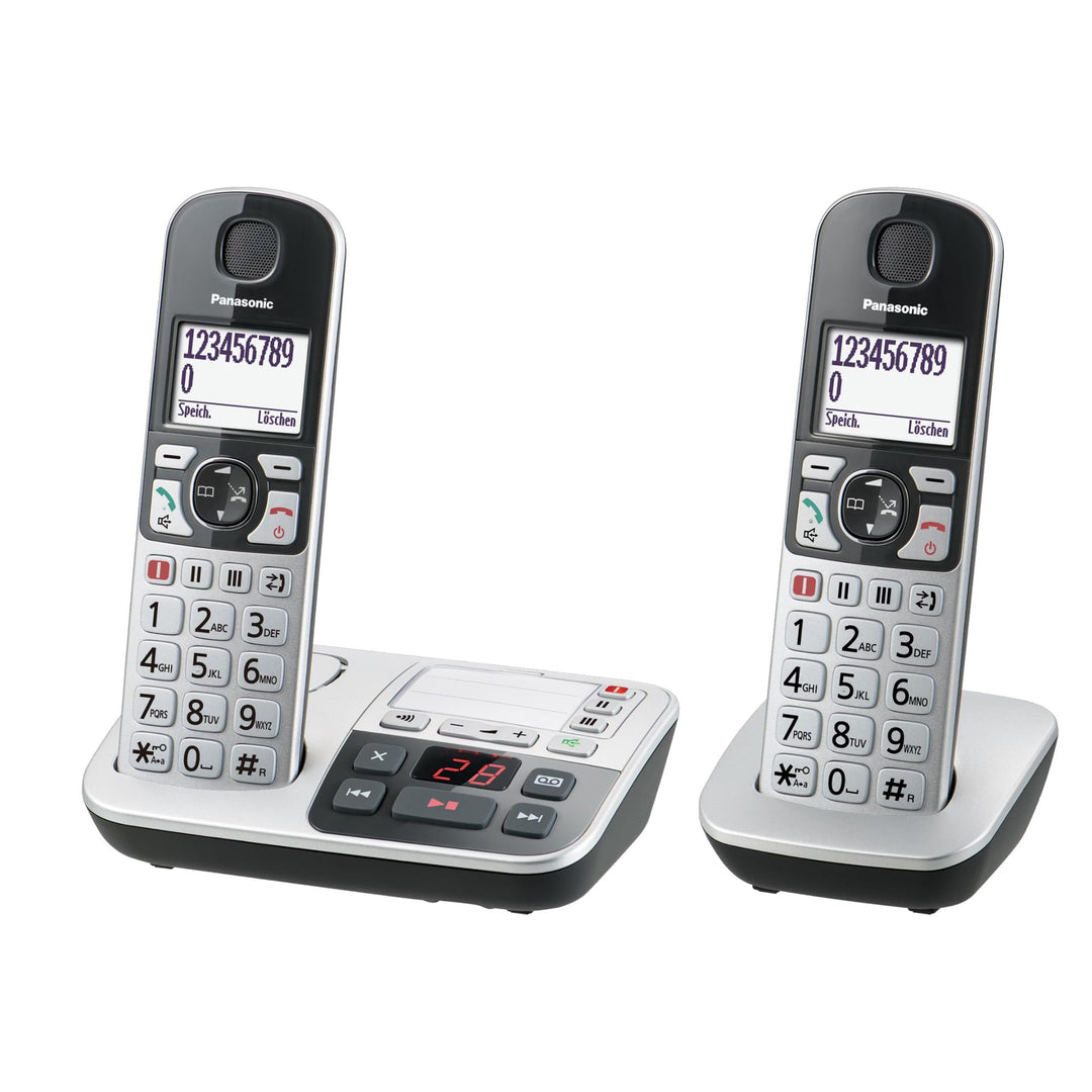 Panasonic KX-TGE522GS DECT Seniorentelefon mit Notruf (Grosstastentelefon mit Anrufbeantworter, schn