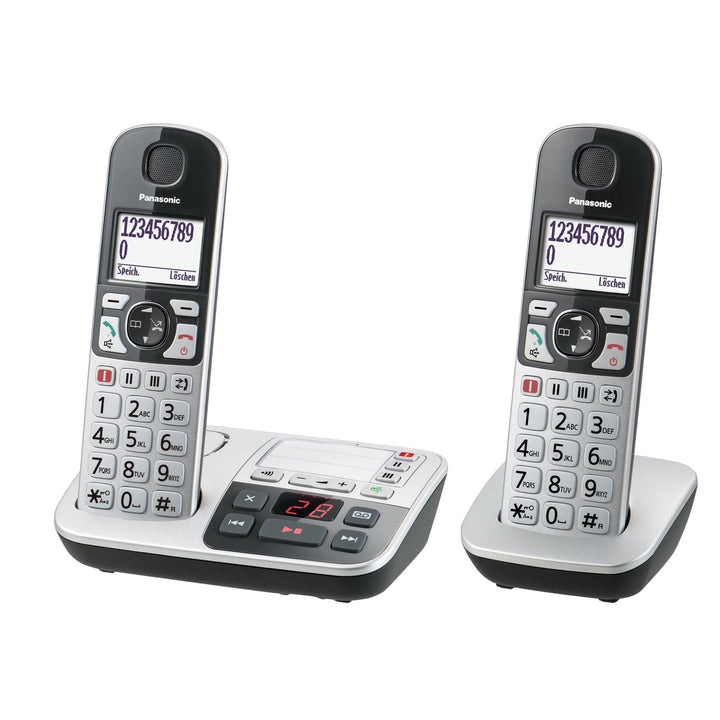 Panasonic KX-TGE522GS DECT Seniorentelefon mit Notruf (Grosstastentelefon mit Anrufbeantworter, schn