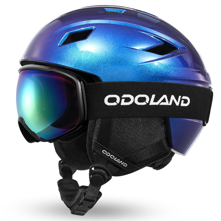 Odoland Skihelm Kit mit Ski Skibrille, Snowboard Helm für Männer Frauen Teenager Kinder, Verstellbar