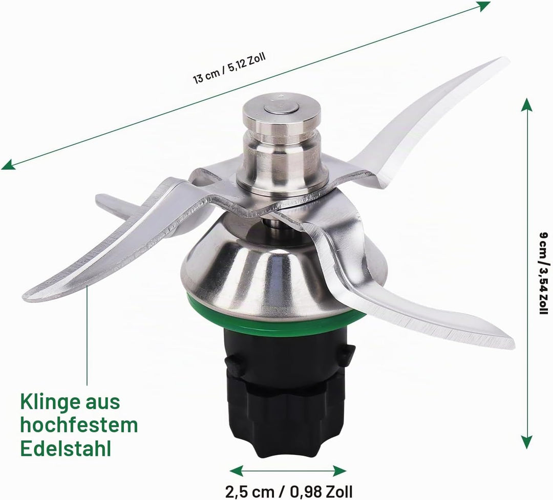 Mixmesser Kompatibel für Thermomix TM5 TM6 Küchenmaschine, Ersatz Messer für TM6 TM5 Ersatzteile Ede