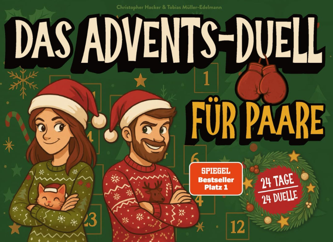 Das Advents-Duell für Paare: 24 Tage - 24 Duelle - Lustiger 1 gegen 1 Adventskalender für Eltern ode