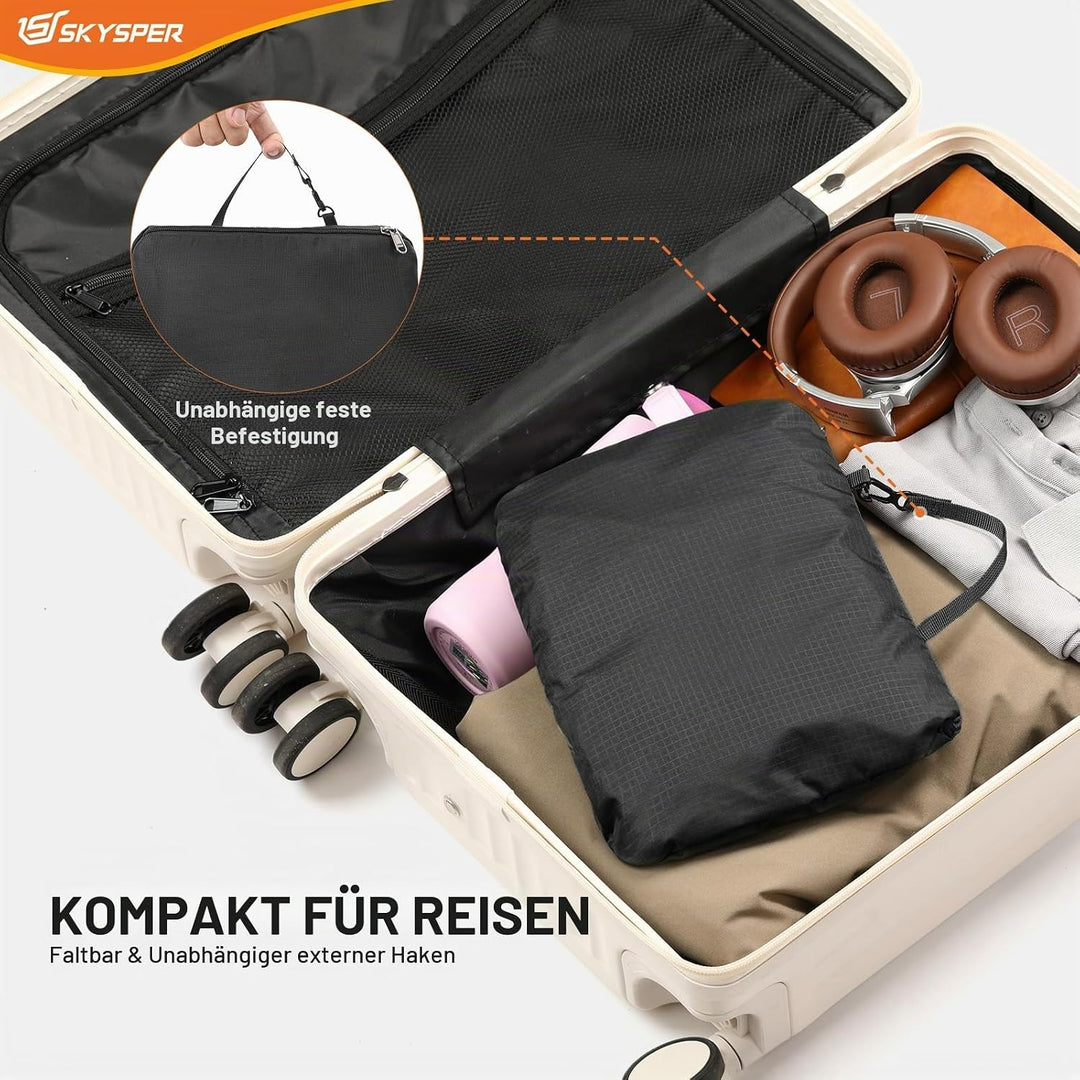 SKYSPER Faltbarer Rucksack RFID-Schutz, 20L kleiner Rucksack Wanderrucksack Damen Herren Tagesrucksa