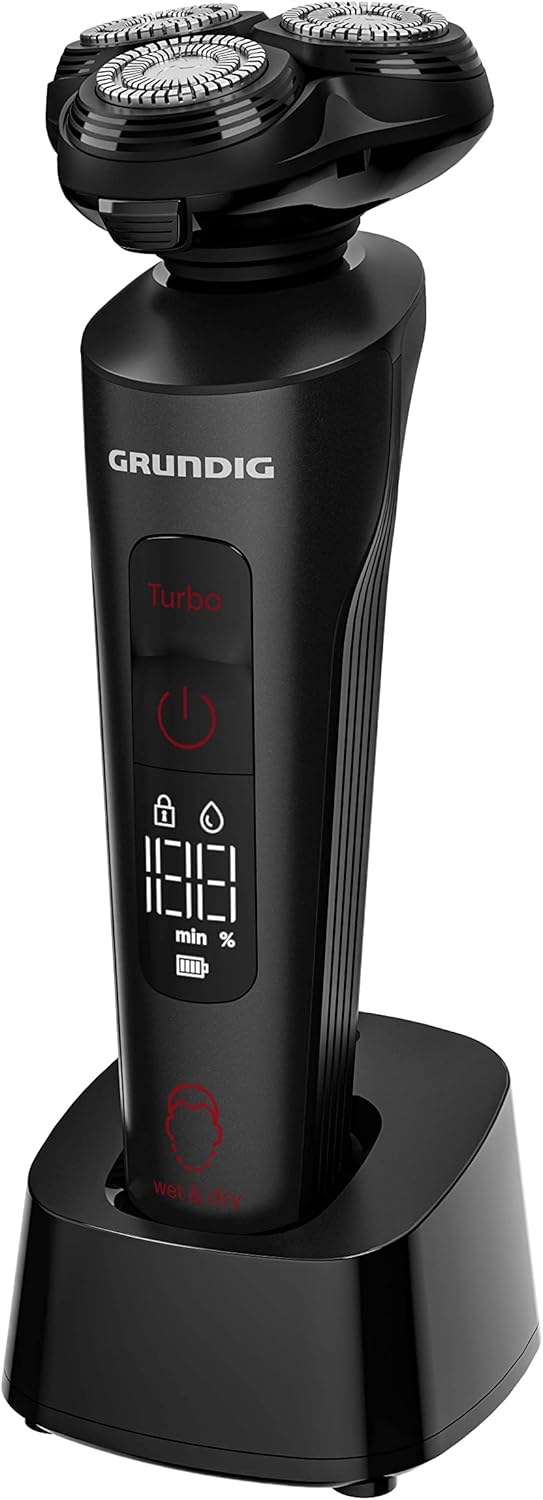 Grundig ProClub MS 9130 Herrenrasierer, BeardCare Sensor, Kunststoff des äusseren Gehäuses aus 61% r