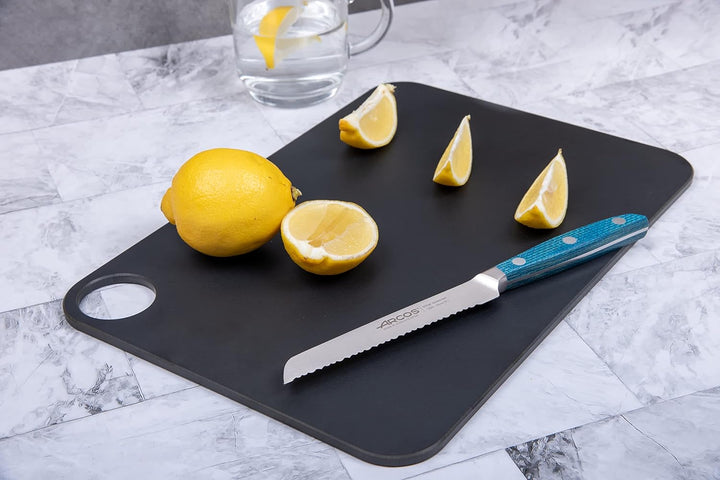 ARCOS Schneidebrett aus Faserharz und Zellulose 33 cm - Ideal zum Schneiden - Schwarz, Serie Tablas