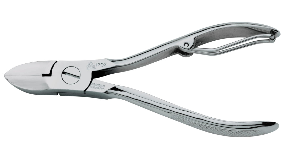 Erbe Solingen Nagelzange mit robuster Klappfeder 10cm - Schonende Pflege für starke Fuss- & Fingernä