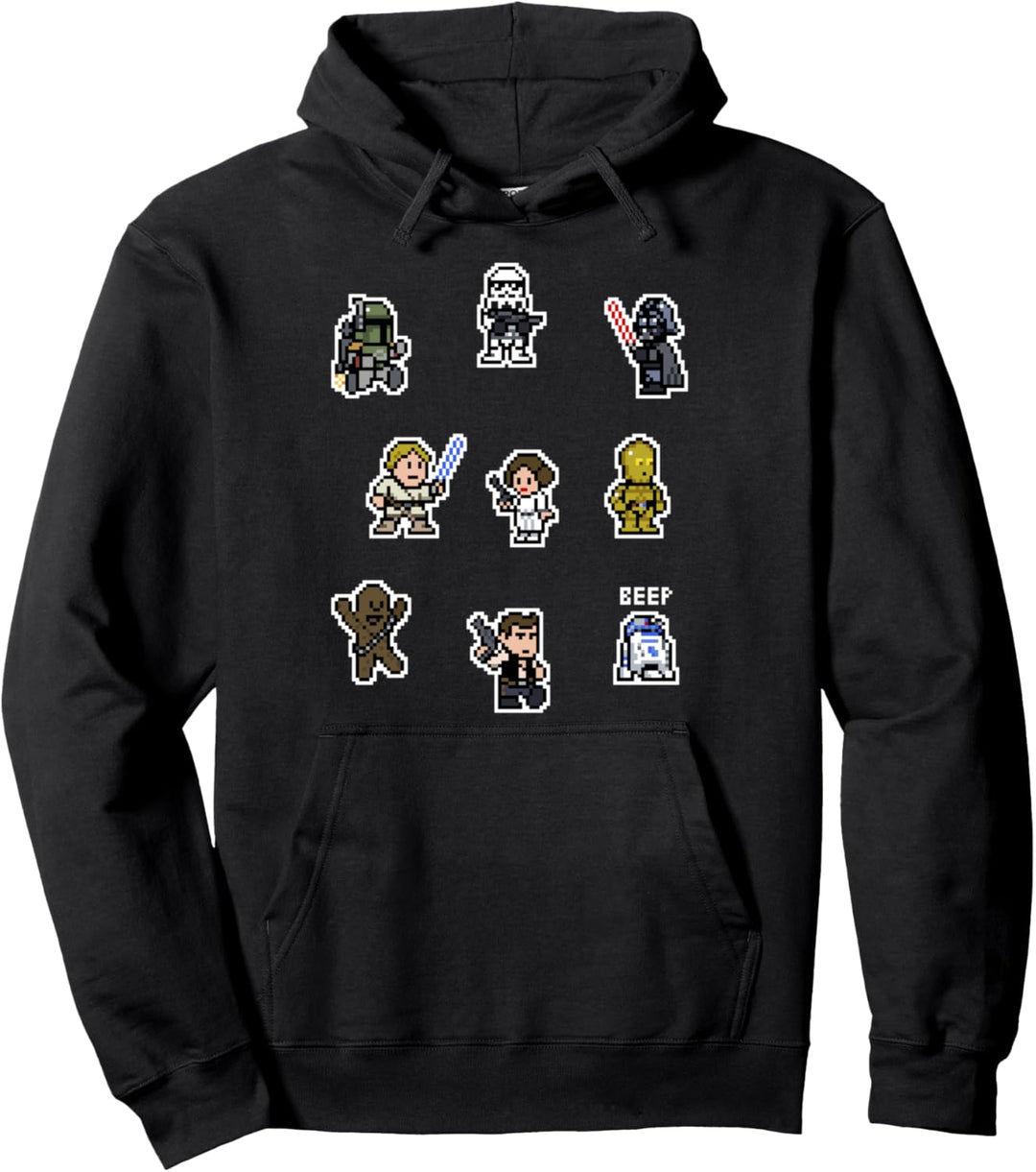 Star Wars Classic 8-Bit Character Mix Pullover Hoodie