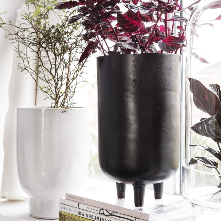 House Doctor - Jang Flowerpot - 26 cm (211150810) H: 26 cm, Dia: 15 cm Schwarz, H: 26 cm, Dia: 15 cm