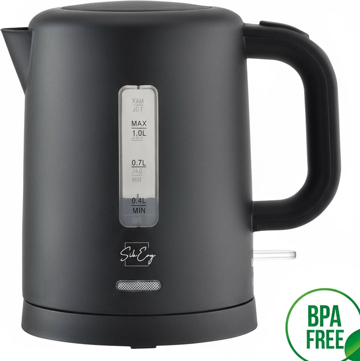 Sieberg Wasserkocher Klein 1 Liter - Kompakt & Leicht Reisewasserkocher 1100 Watt, kleiner für Campi