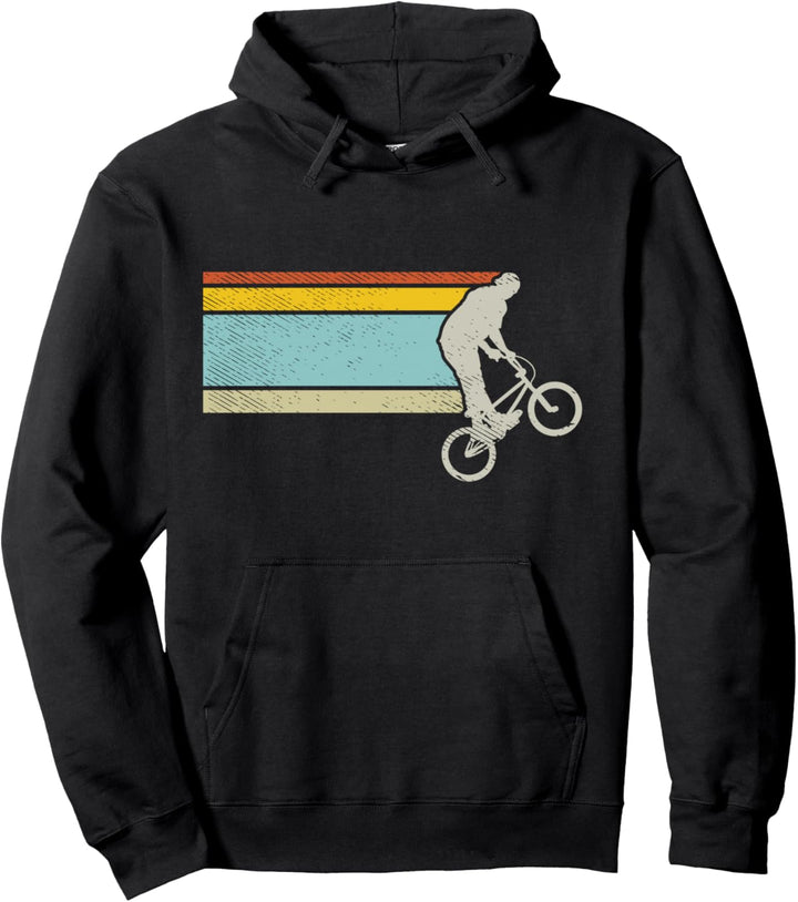 Bmx Wheelie Bike Trick Vintage Flatland Cycling Bicycle Gift Pullover Hoodie