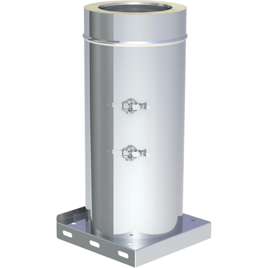 Jeremias DW-FU 350mm Revisionselement Edelstahl mit Grundplatte und Kondensatablauf Aussenbereich bi