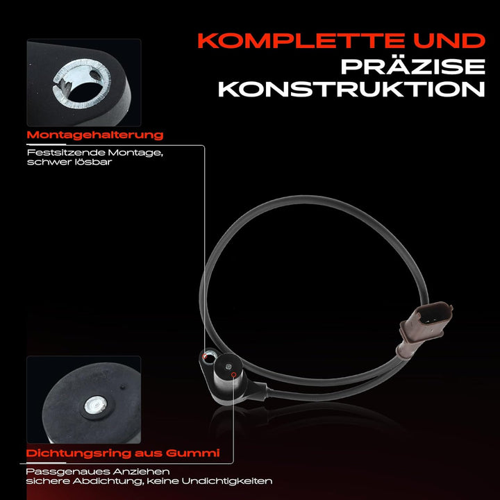 Frankberg Kurbelwellensensor Mit Kabel Kompatibel mit C-a-y-e-n-n-e 9PA 4.8L Benzin 2007-2010 955606