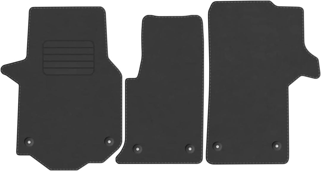Premium Veloursfussmatten Automatten Velourmattenset für VW Crafter II ab Bj. 2017 3-TLG. Mit Absatz
