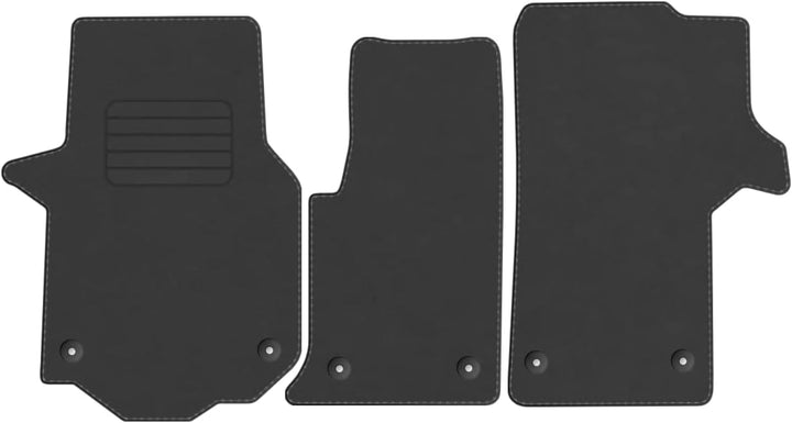 Premium Veloursfussmatten Automatten Velourmattenset für VW Crafter II ab Bj. 2017 3-TLG. Mit Absatz