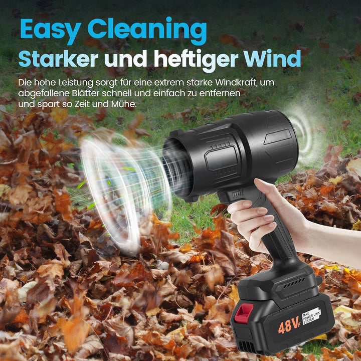 Akku Laubbläser für Makita 18V 38000 RPM Handgebläse 288km/h Turbogebläse Luftgebläse zur Auto Reini