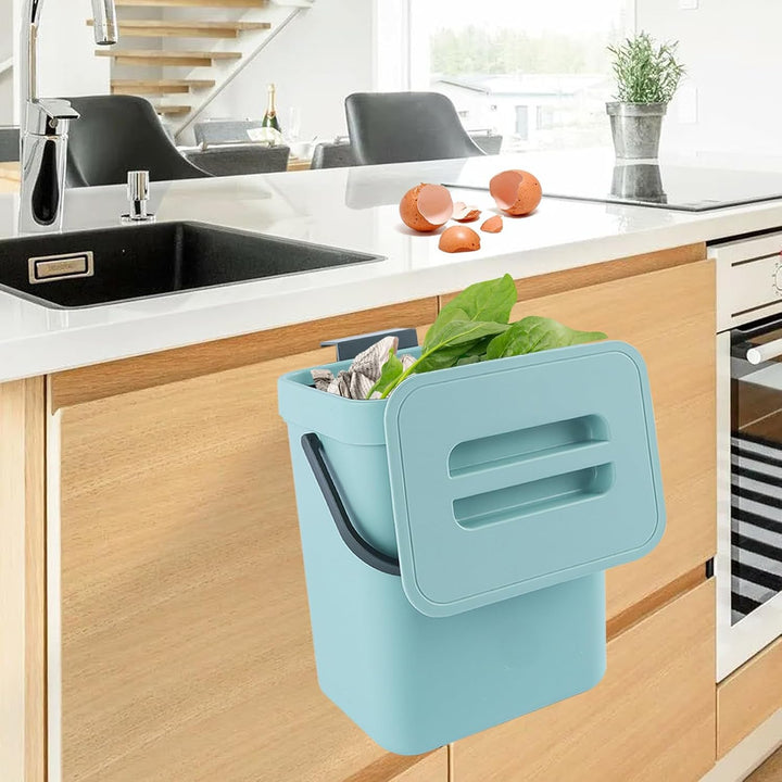 Kleiner Komposteimer für die Küche, Mülleimer, Hängend Biomülleimer, Mülleimer für Arbeitsplatte, Be