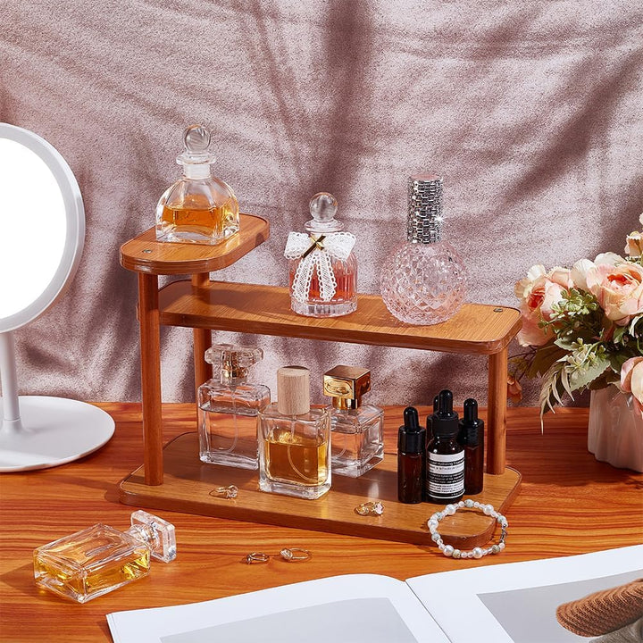 UNICRAFTALE Parfüm Organizer Mit Einer Ebene Für Die Arbeitsplatte Badezimmer Organizer Aus Holz Mak