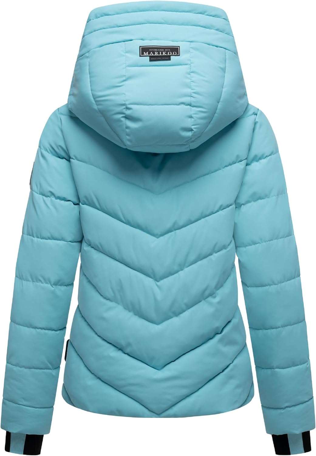 MARIKOO Damen Winterjacke warme Steppjacke mit abnehmbarer Kapuze Samuiaa XVI XS-3XL XS Sky Blue, XS
