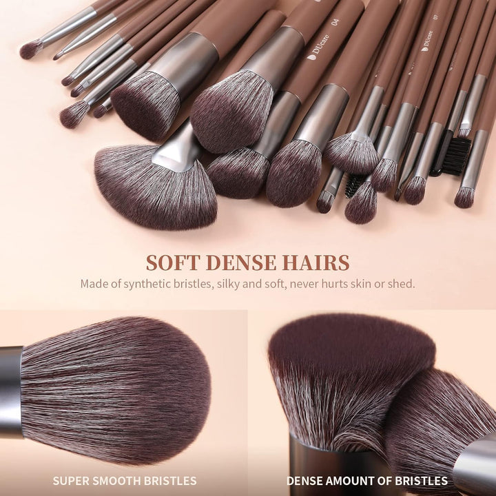 DUcare professionell pinselset makeup 22 Stück mit Luxus Kosmetiktasche, Premium Synthetik Make up P