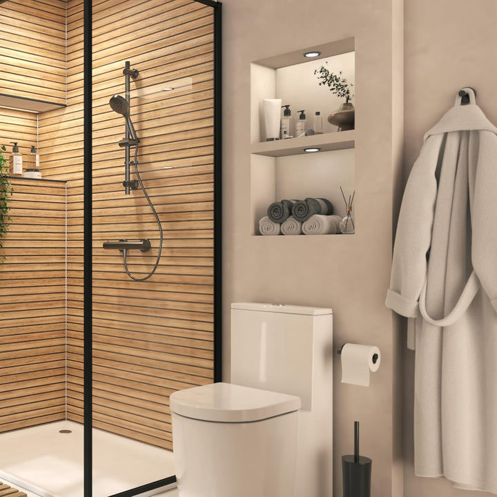 Croydex WL601522H Flexi-Fix Eyre D-förmiger WC-Sitz, passt nicht, rutscht nicht, langsam schliesst,