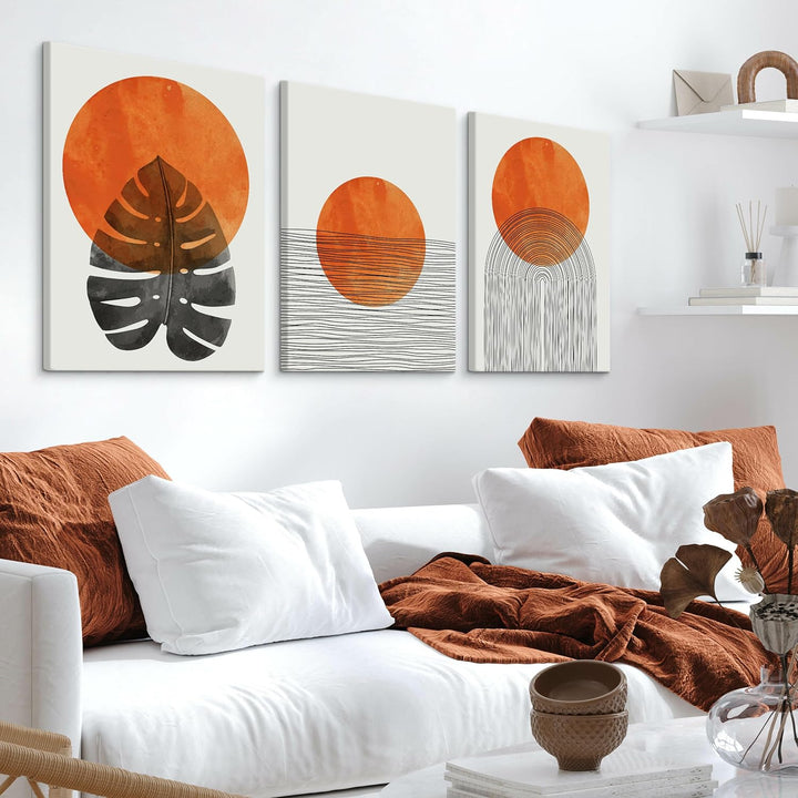 Muralo - Wandbilder Set - Leinwand Bilder Set Aufhängefertig - Bilder für Wohnzimmer Schlafzimmer -