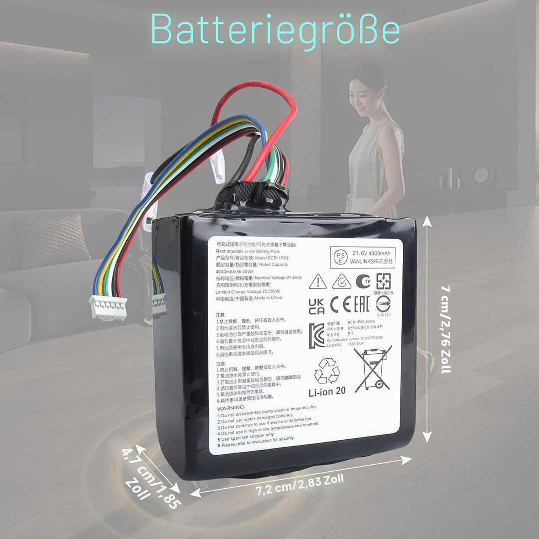4000mAh Ersatz Akku Kompatibel mit Roborock A10+ultra/A10 Ultra E, Bieten Aussergewöhnliche, Erweite