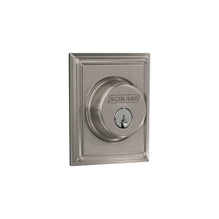 Schlage Riegelschloss mit Addison Zierleiste, Nickel satiniert (B60 N ADD 619) Satin / Nickelfarben
