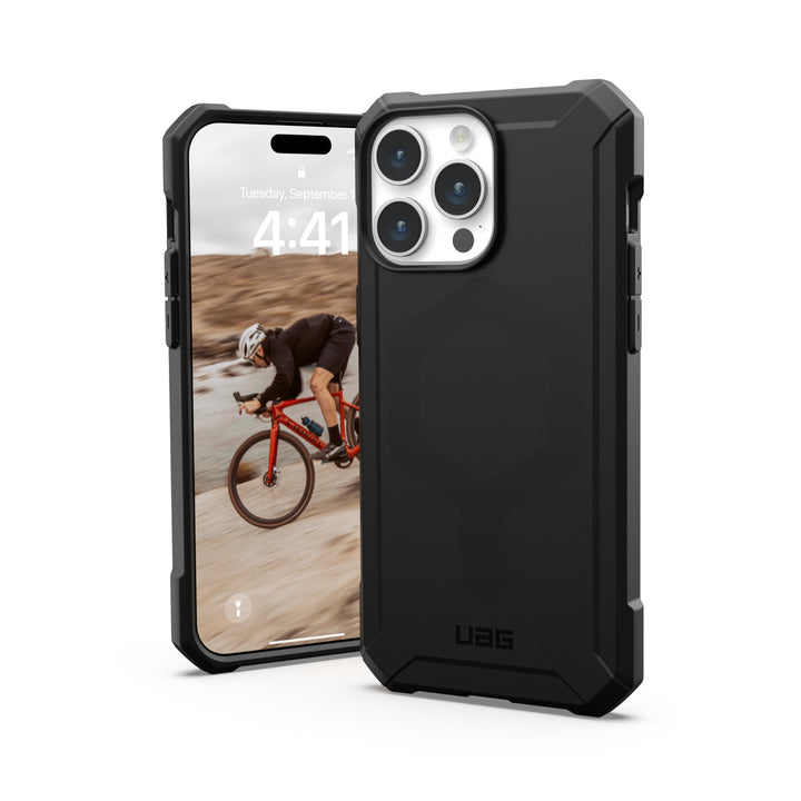 URBAN ARMOR GEAR Essential MS Case kompatibel mit Apple iPhone 15 Pro Max Hülle [50% recyceltes Mate