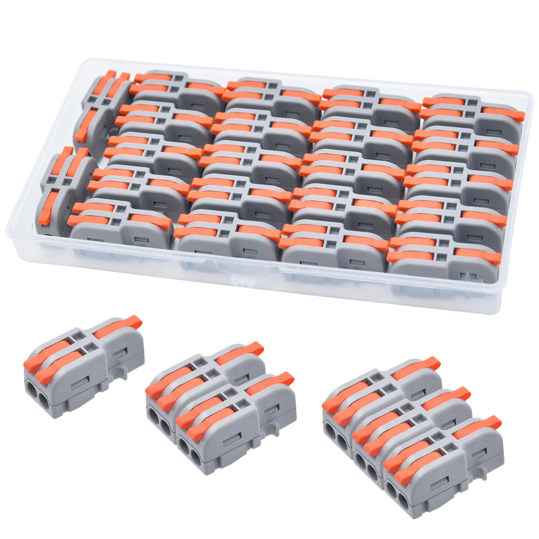 22 Stück Kabelverbinder, 1 In 2 Out Kabelklemmen Elektro Verbindungsklemmen, 0.2-4mm² Leiter Klemme,