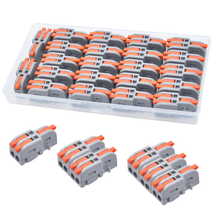 22 Stück Kabelverbinder, 1 In 2 Out Kabelklemmen Elektro Verbindungsklemmen, 0.2-4mm² Leiter Klemme,